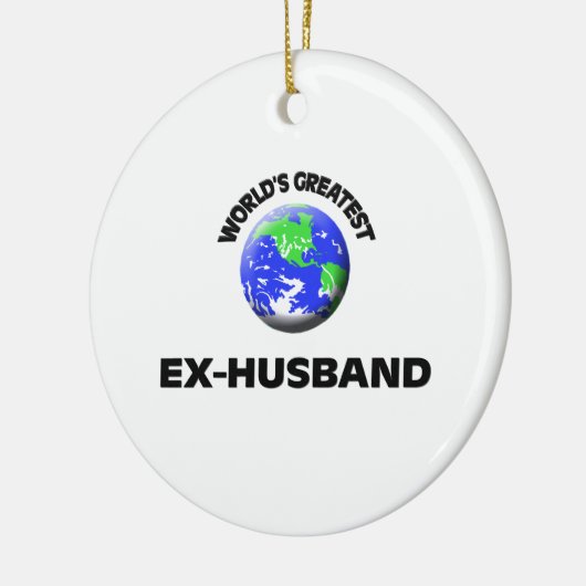 De grootste ex-man ter wereld keramisch ornament (Links)