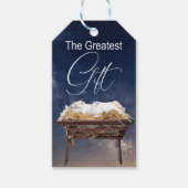 De grootste Gift Manger Christelijk Cadeaulabel (Voorkant)