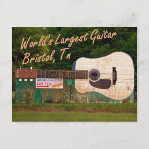 De grootste gitaar ter wereld - Bristol, TN Briefkaart