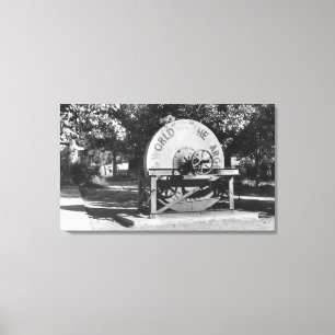 De grootste Grindstone Buffalo Ranch ter wereld Canvas Afdruk