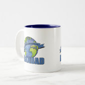 De grootste grootmacht ter wereld tweekleurige koffiemok (Voorkant links)