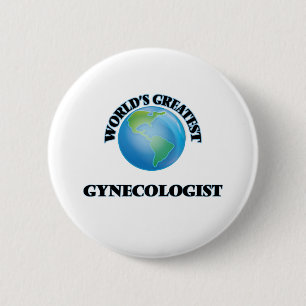 De grootste gynaecoloog ter wereld ronde button 5,7 cm