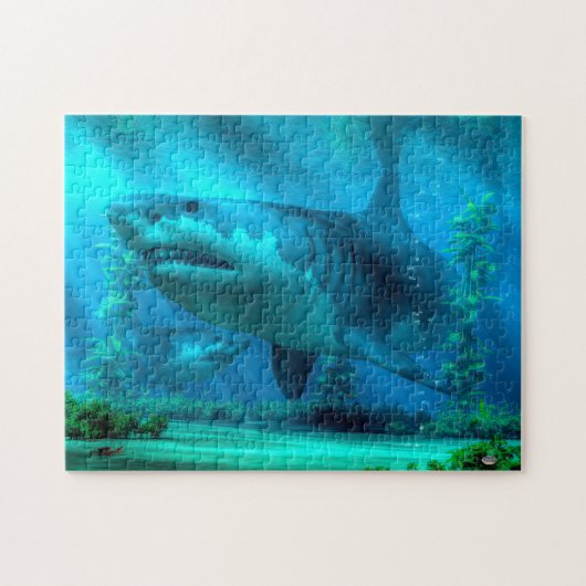 De grootste haai legpuzzel (Horizontaal)