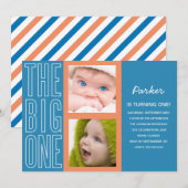 DE GROOTSTE IN BLAUW| EERSTE BIEDDAAGINVITATIE KAART (Voorkant / Achterkant)