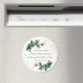 De grootste is de 'Love Bible Winter Evergreen Ker Magneet (Insitu (Vaatwasser))