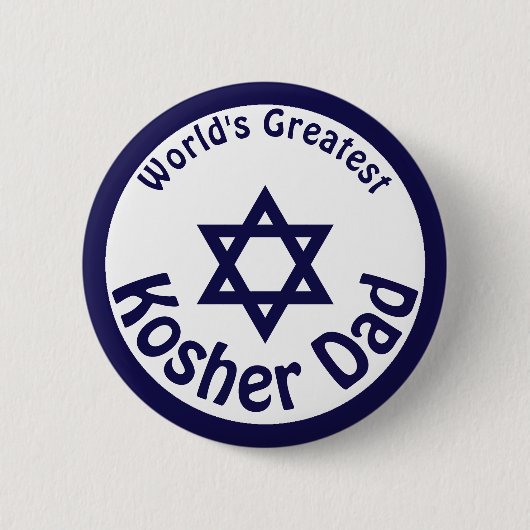 De grootste Kosher-pap ter wereld Ronde Button 5,7 Cm (Voorkant)