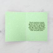 De grootste leraar ter wereld bedankt kaart (Binnen)