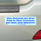 "De grootste les ooit is dat Va... Bumpersticker (Op auto)