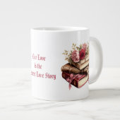De grootste liefde verhaal Valentijnsdag koffie Mo Extra Grote Beker (Voorkant rechts)