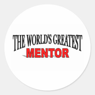 De grootste mentor ter wereld ronde sticker