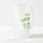 De grootste moeder ter wereld matglas bierpul (Voorkant rechts)