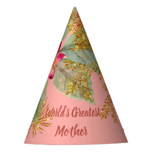 De grootste moeder ter wereld Rozen Floral Beaut Feesthoedjes