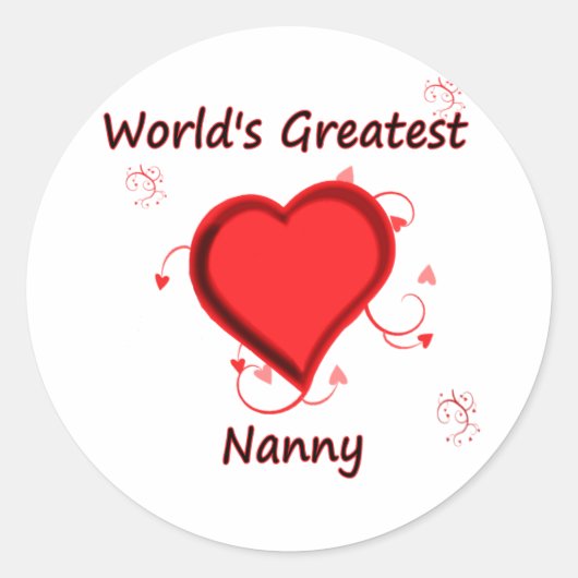De grootste nanny ter wereld ronde sticker (Voorkant)