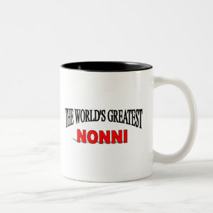 De grootste nonni ter wereld tweekleurige koffiemok