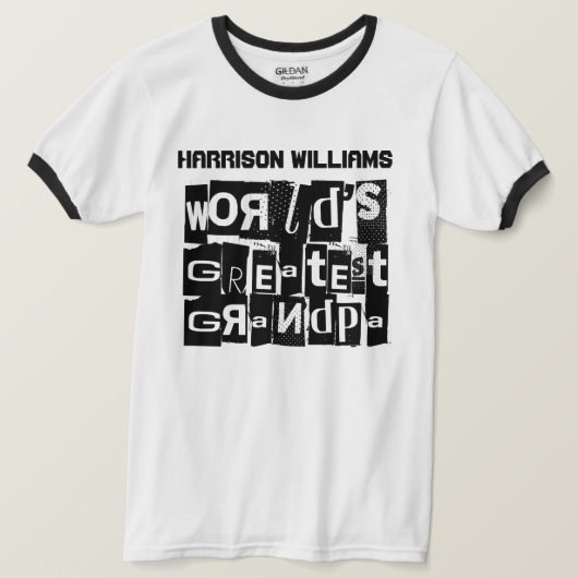 De grootste opa-kool moderne zwarte tekst ter were t-shirt (Design voorkant)