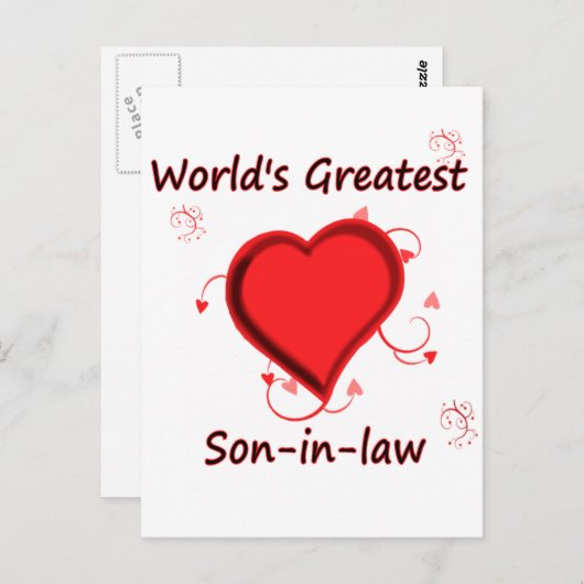 De grootste schoonzoon ter wereld briefkaart (Voorkant / Achterkant)