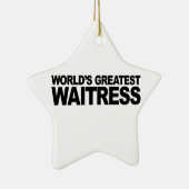 De grootste serveerster ter wereld keramisch ornament (Rechts)