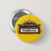 De grootste serveerster ter wereld ronde button 5,7 cm (Voorkant /achterkant)