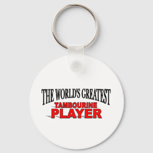 De grootste Tambourine speler ter wereld Sleutelhanger