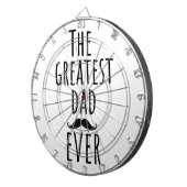 De grootste vader ooit met Mustache Dartbord (Voorkant Rechts)