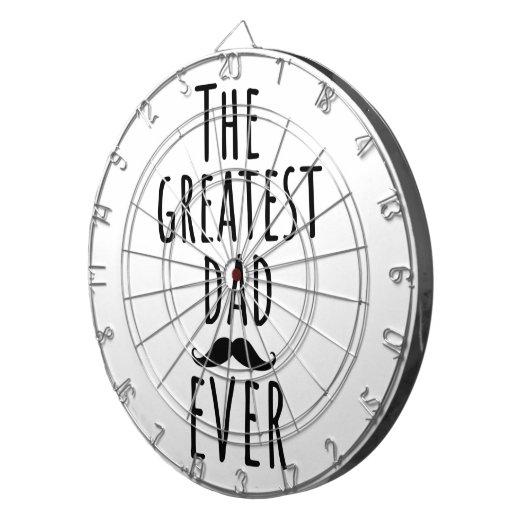 De grootste vader ooit met Mustache Dartbord (Voorkant Rechts)