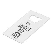 De grootste vader ooit met Mustache Kredietkaart Flessenopener (Achterkant Gekanteld)