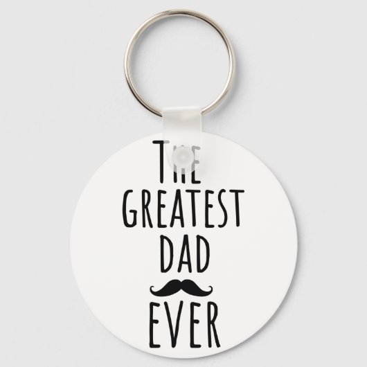 De grootste vader ooit met Mustache Sleutelhanger (Voorkant)