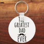 De grootste vader ooit met Mustache Sleutelhanger (Voorkant)