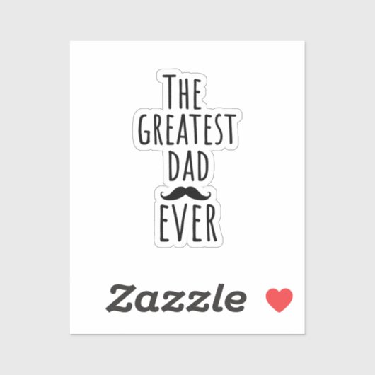 De grootste vader ooit met Mustache Sticker (Vel)