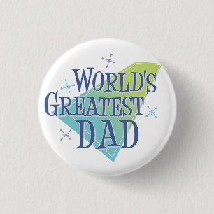 De grootste vader ter wereld ronde button 3,2 cm