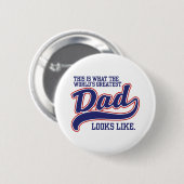 De grootste vader ter wereld ronde button 5,7 cm (Voorkant /achterkant)