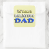 De grootste vader ter wereld vierkante sticker (Tas)
