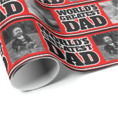 De grootste vader van de wereld voegt je eigen fot cadeaupapier (Rol Hoek)