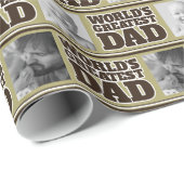 De grootste vader van de wereld voegt je eigen fot cadeaupapier (Rol Hoek)