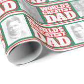 De grootste vader van de wereld voegt je eigen fot cadeaupapier (Rol Hoek)