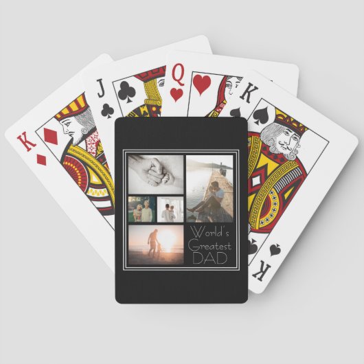 De grootste vaders familie ter wereld Kind 5 Foto Pokerkaarten (Achterkant)