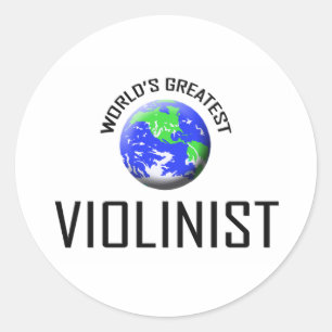 De grootste violist ter wereld ronde sticker