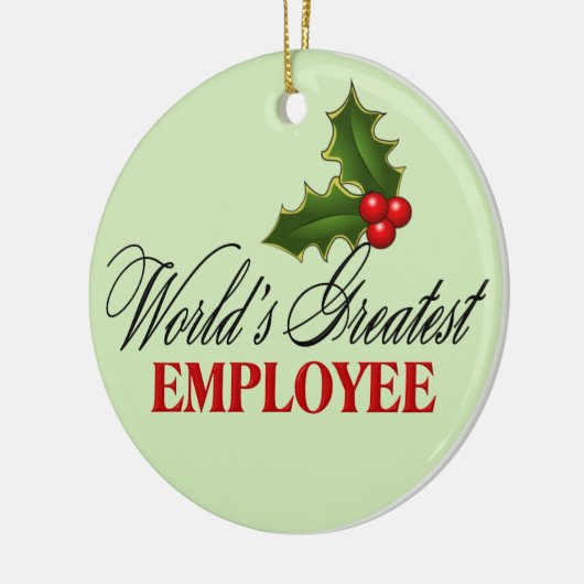 De grootste werknemer ter wereld keramisch ornament (Links)