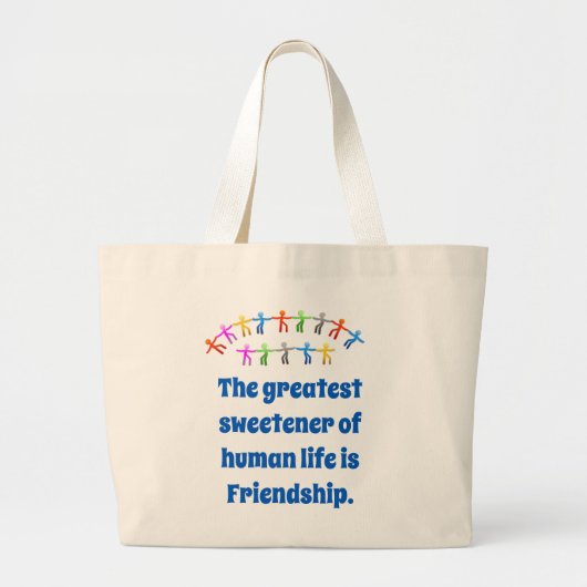 de grootste zoetstof van het menselijk leven - vri grote tote bag (Voorkant)
