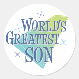 De grootste zoon van de wereld ronde sticker