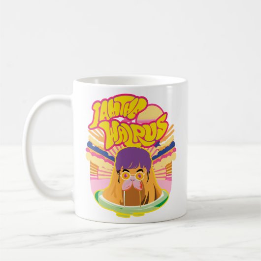 De Groovy Walrus - Retro Rock Vibes Koffiemok (Links)