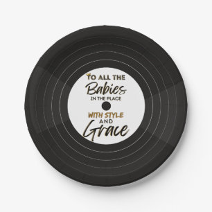 De grote 190's Hip Hop 1st verjaardag/Baby shower Papieren Bordje