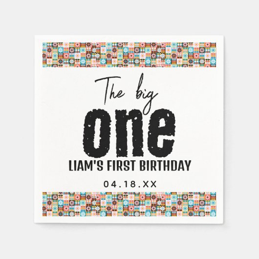 De grote 1e verjaardag servet (Voorkant)