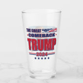 De Grote Amerikaanse Comeback Trump 2024 Glas (Voorkant)