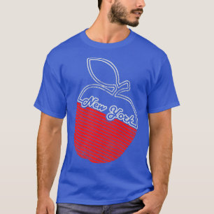 De grote Apple Retro 80s stijl toeristische souven T-shirt