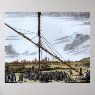 De grote astronomische telescoop poster