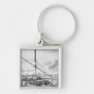 De grote astronomische telescoop sleutelhanger