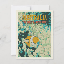 De grote barrièrerif, clownfish, Australië Briefkaart