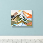 De grote bergketens canvas afdruk (Insitu (Houten vloer))