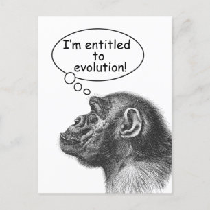 De grote Betiteling van de Evolutie van de Aap Briefkaart
